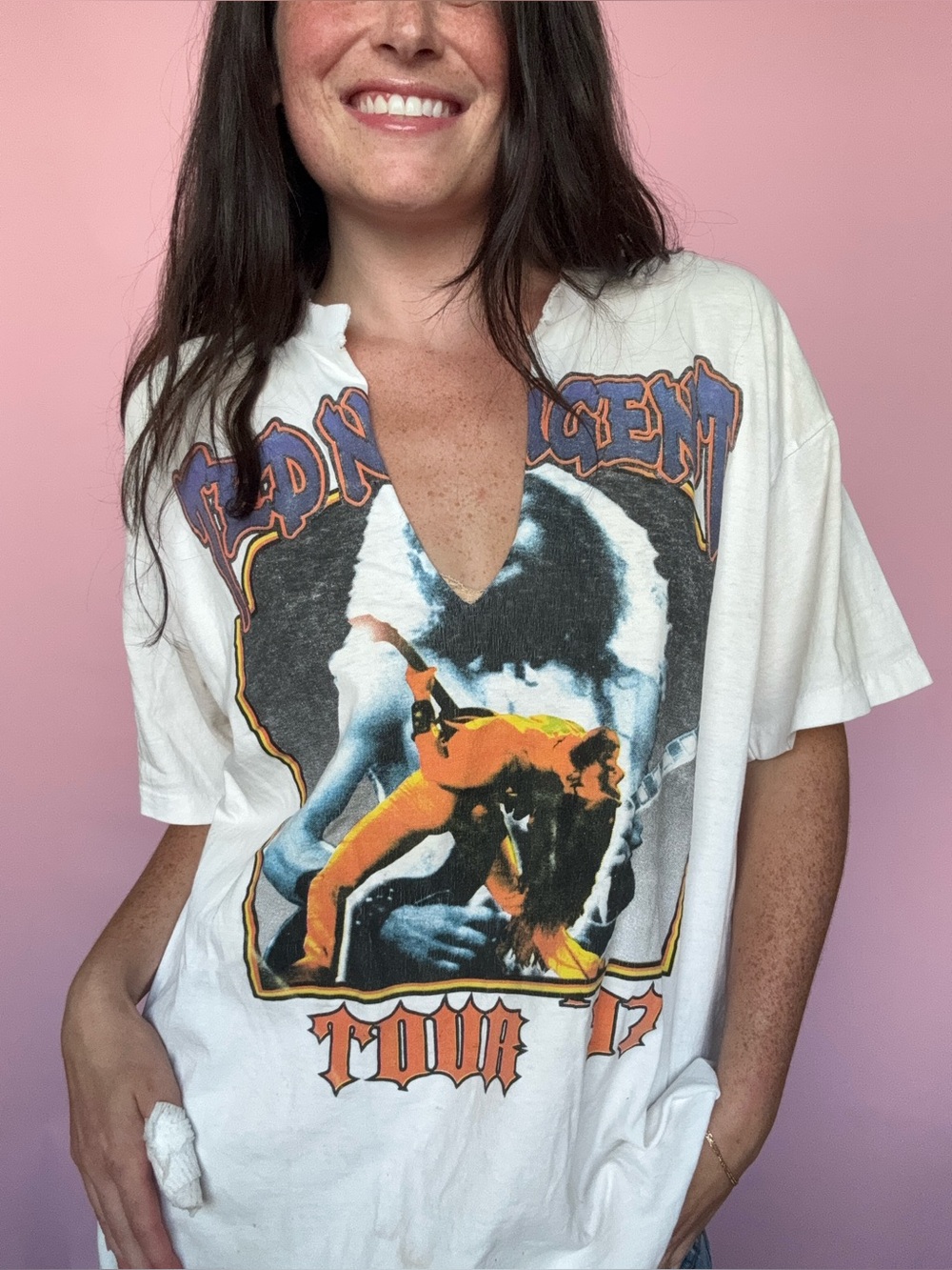 1997 TED NUGENT WANGO TANGO THRASHED T-SHIRT